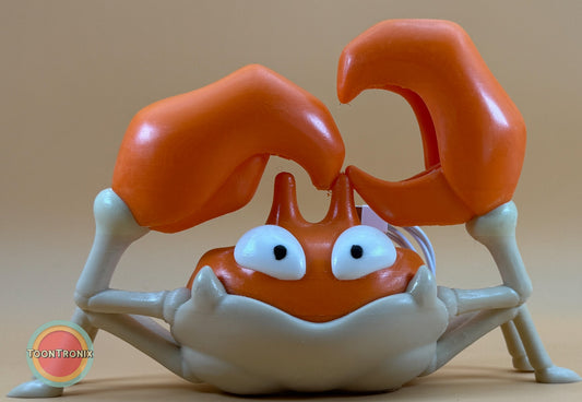 6" Krabby Pokemon statue USB desk lamp with wood-like finish and built-in USB cord