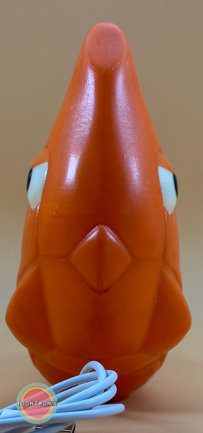 Limited 6" Shiny Metapod Pokemon statue USB desk lamp with woodified finish and built-in USB cord
