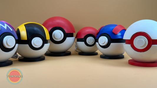 4.5" & 5.8" Pokeball Premier Ball Master Ball Ultra Ball Great Ball USB wooden desk lamps collection