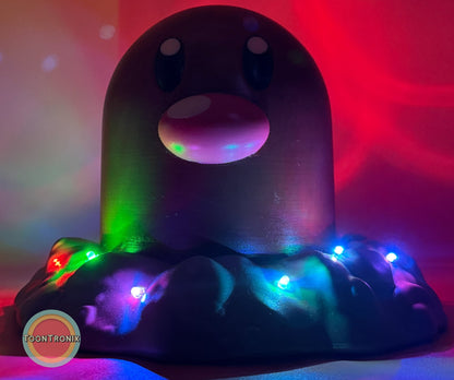 6" tall Diglett USB desk lamp with colorful LED lights and wood-like finish