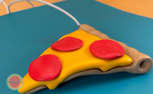 6 or 9 inch pizza slice desk lamp with vibrant cartoon-style design and built-in USB cord