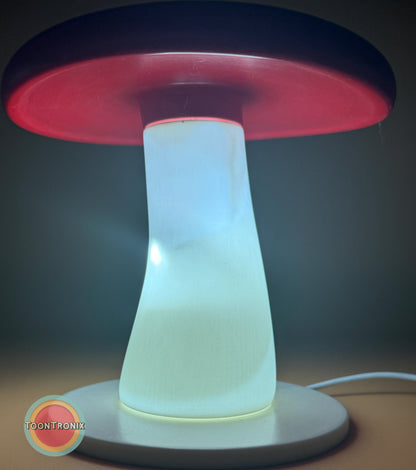 6" or 9" Mushroom Desk Lamp with retro cartoon design and built-in USB power cord