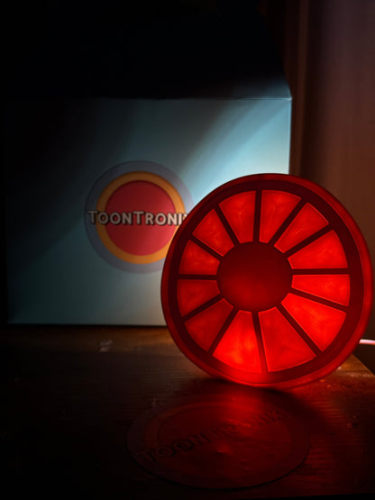 6-inch orange desk food lamp shaped like a glowing sliced orange segment with built-in USB power.