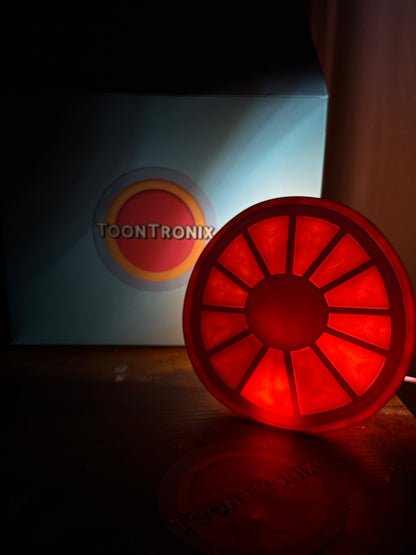 6-inch orange desk food lamp with USB powered LED light and cartoon design