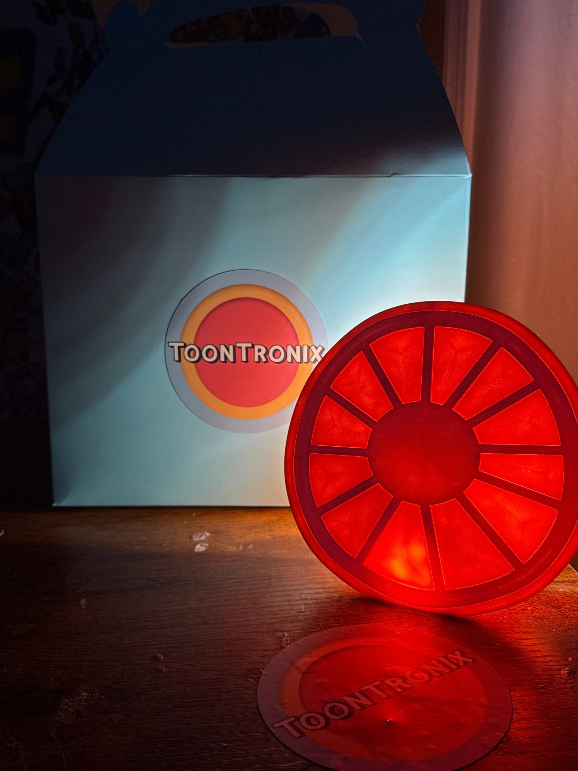 Orange desk food lamp shaped like a glowing orange slice with USB power and retro cartoon design