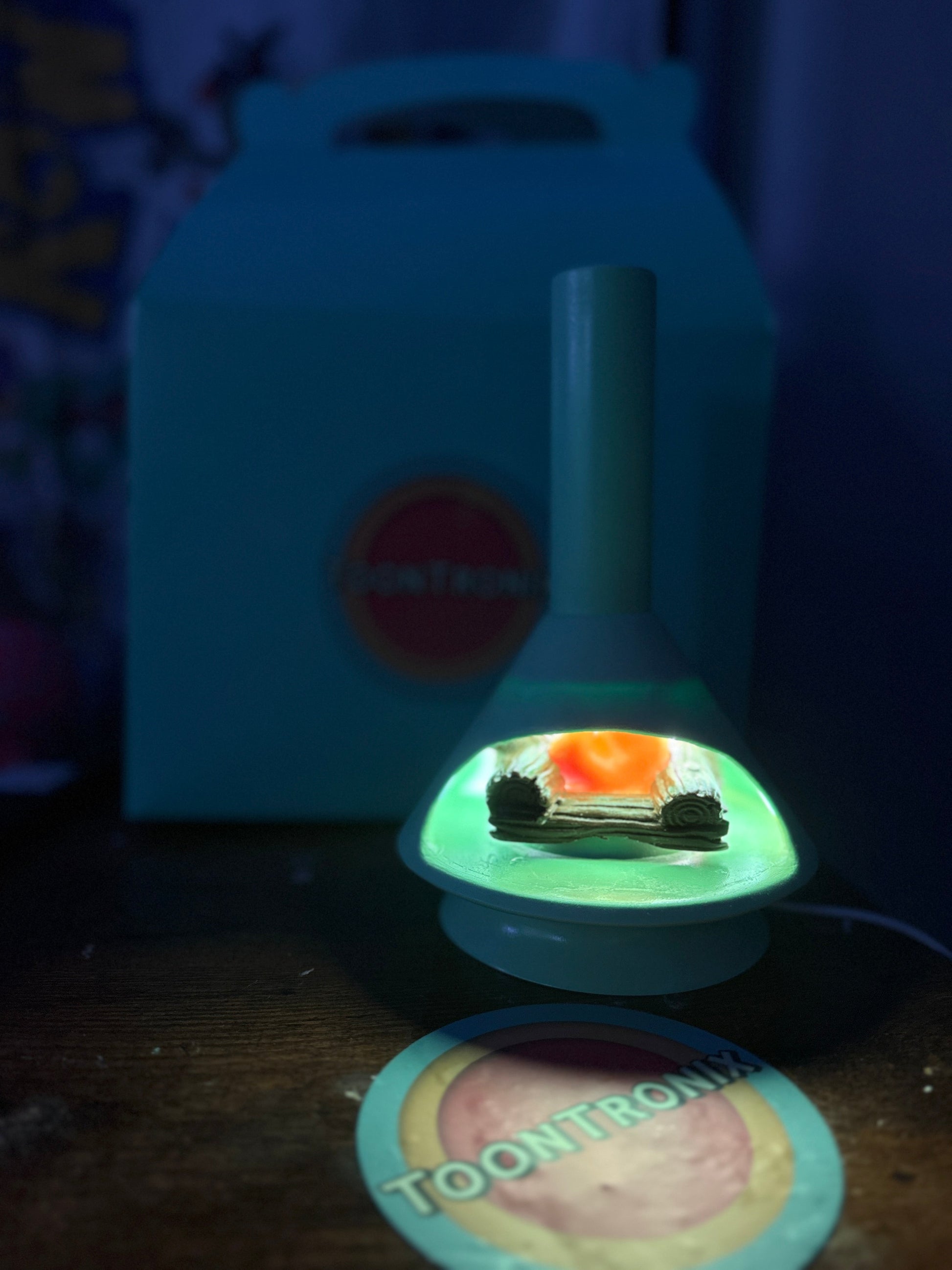 6" Retro Fireplace Desk Lamp with USB power and cartoon LED light decor