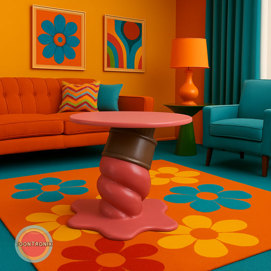 Ice Cream Swirl Light Up Table 22" H x 22" L x 22" W (Preorder Shipping 2026)