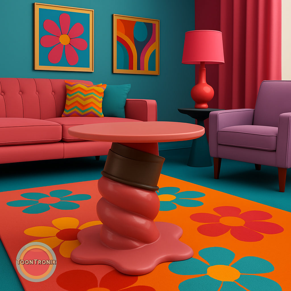 Ice Cream Swirl Light Up Table 22" H x 22" L x 22" W (Preorder Shipping 2026)