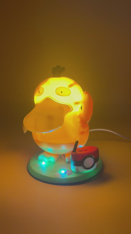 6" Dancing Psyduck with Sound Pokemon Lamp Light Statue Figure Collectible