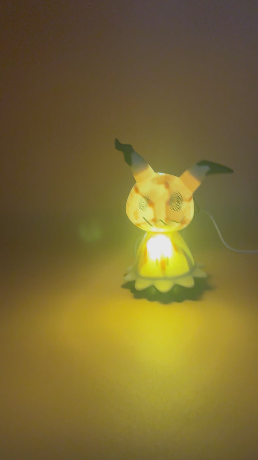 7" Moving Mimikyu with Wheels Pokemon Lamp Light Statue Figure Collectible